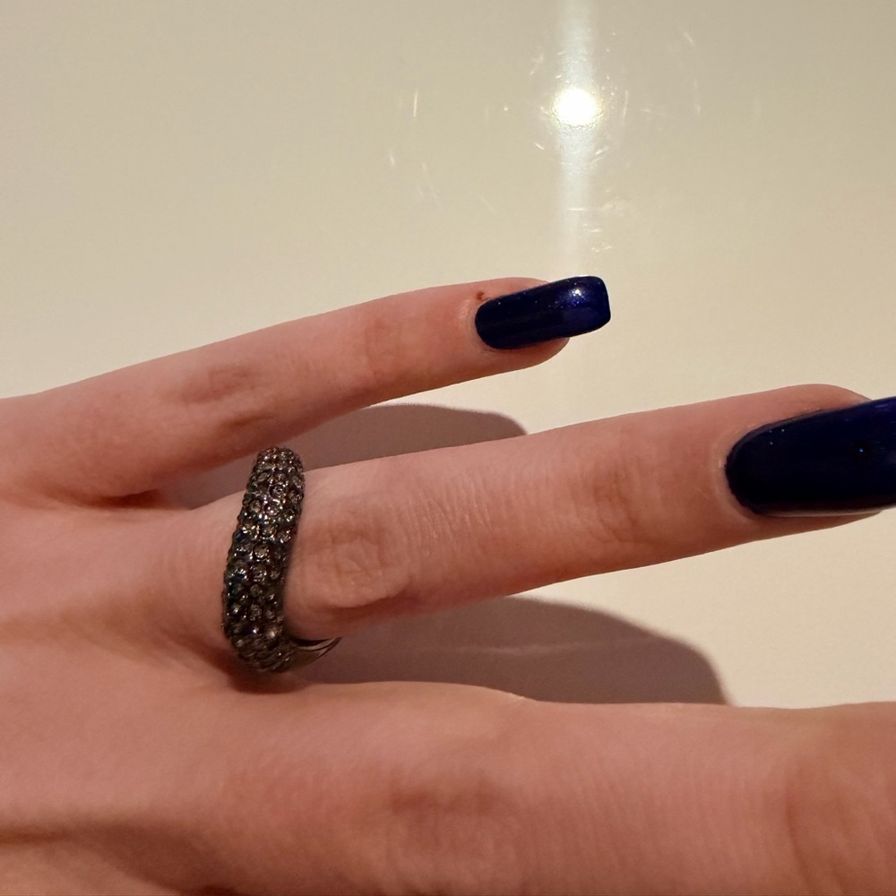 Michael Kors Black and Silver Women's Ring